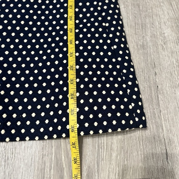 Vintage 60s RONA Shirt Dress W/ Contrasting Collar And Cuffs Pleat Navy - Picture 8 of 11